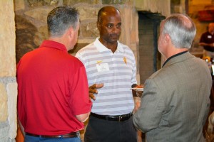 Ray Anderson, ASU Athletic Director, Speaks with Dan Saftig and a PEP Attendee